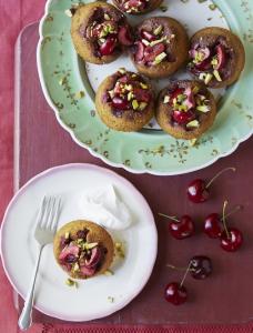 Cherry Upside cake, gluten free cake recipes, by healthista