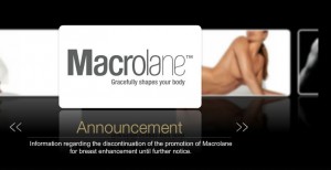 Macrolane-discontinued