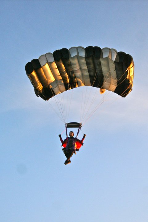 Wing suit skydiving