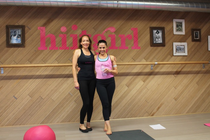 Founder Susan Dyson and editor Anna Magee who recently got put through her paces at the Hiitgirl studios