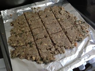 Alli's Nourish Flaxseed Crackers taste better than they look unbaked