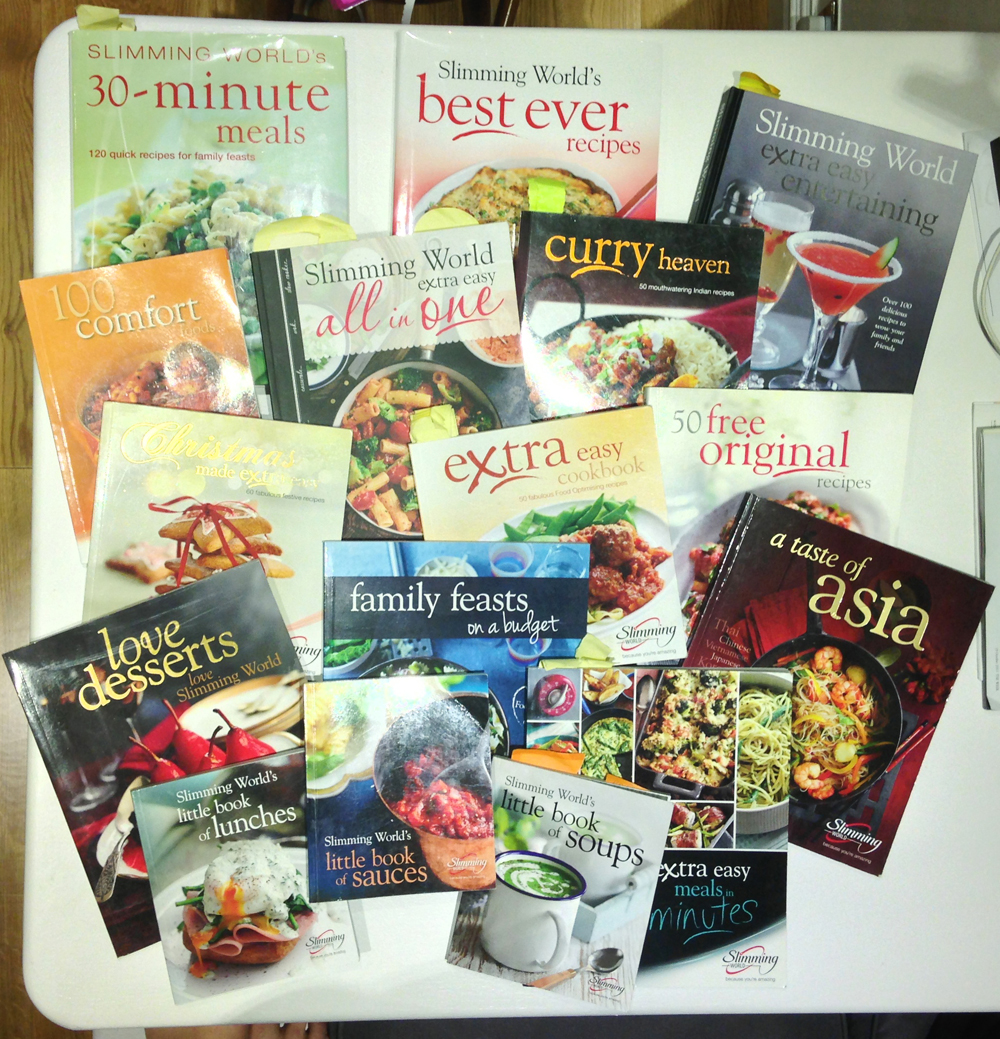 All my Slimming World cookbooks... 