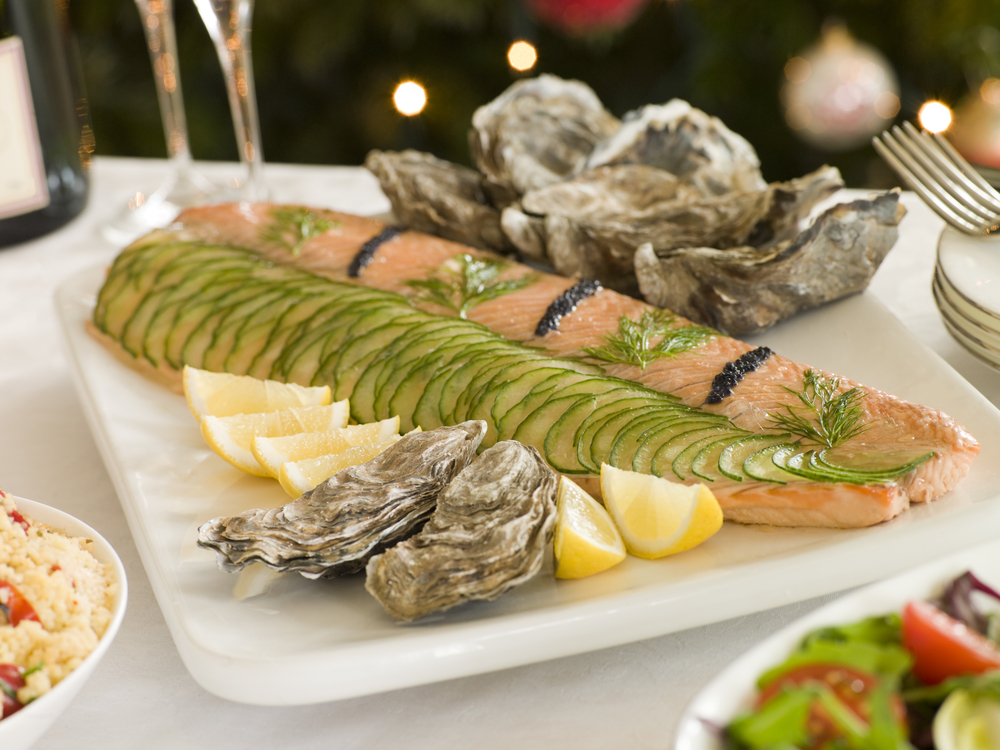 Salmon and Oysters could make a healthier alternative for Christmas day lunch