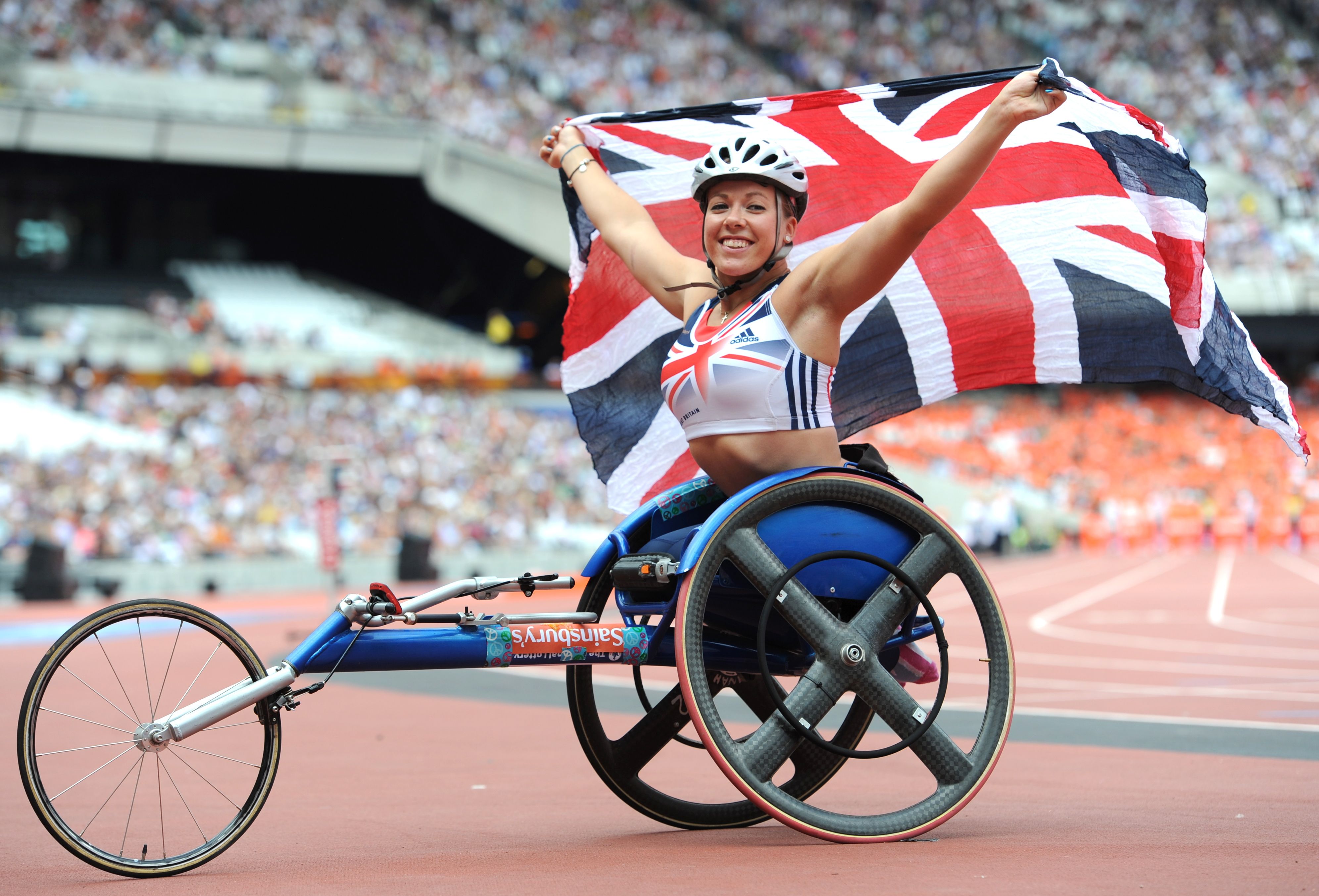 Hannah Cockroft at the Sainsbury’s Anniversary Games in July, where she did the 100m.