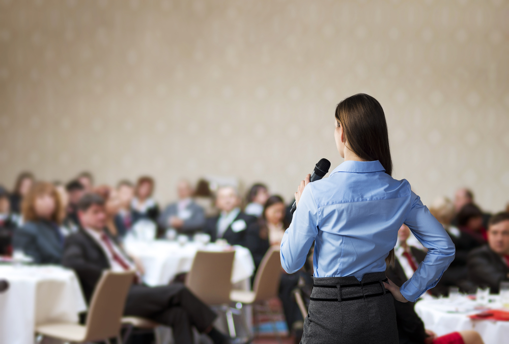 Woman Speaking Office