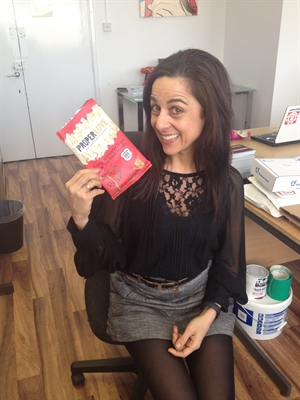 The Firey Worcester Sauce popcorn didn't last long with our editor, Anna, around 