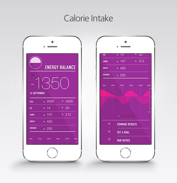 GoBe measures your calorie intake and displays it on the handy app.