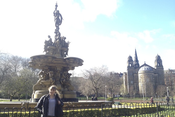 Me in Edinburgh. Can you tell it was windy?