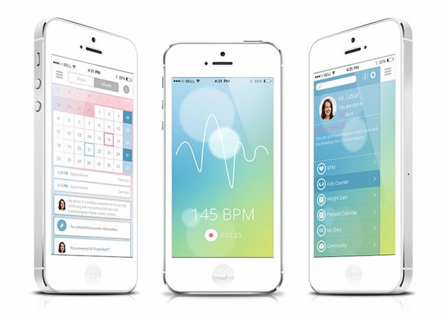 The Bellabeat apps allows expectant mothers to monitor their baby's heartbeat and share their experiences on social media.