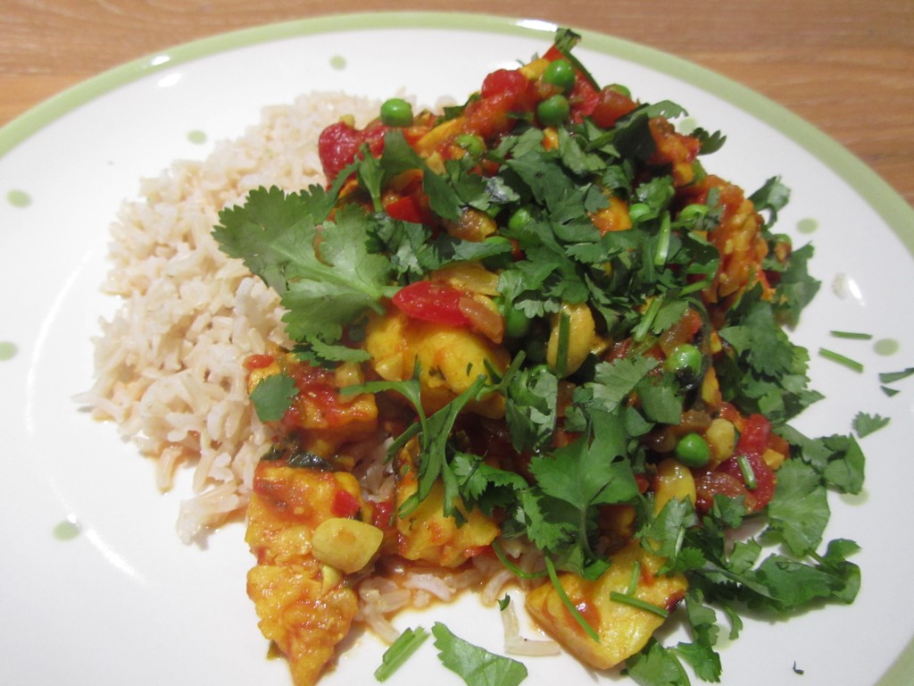 matar paneer cooked at home