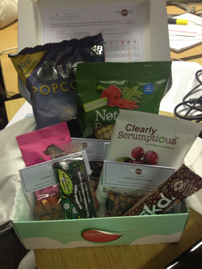 Saviour's tasty box didn't last long once it arrived at Healthista towers.