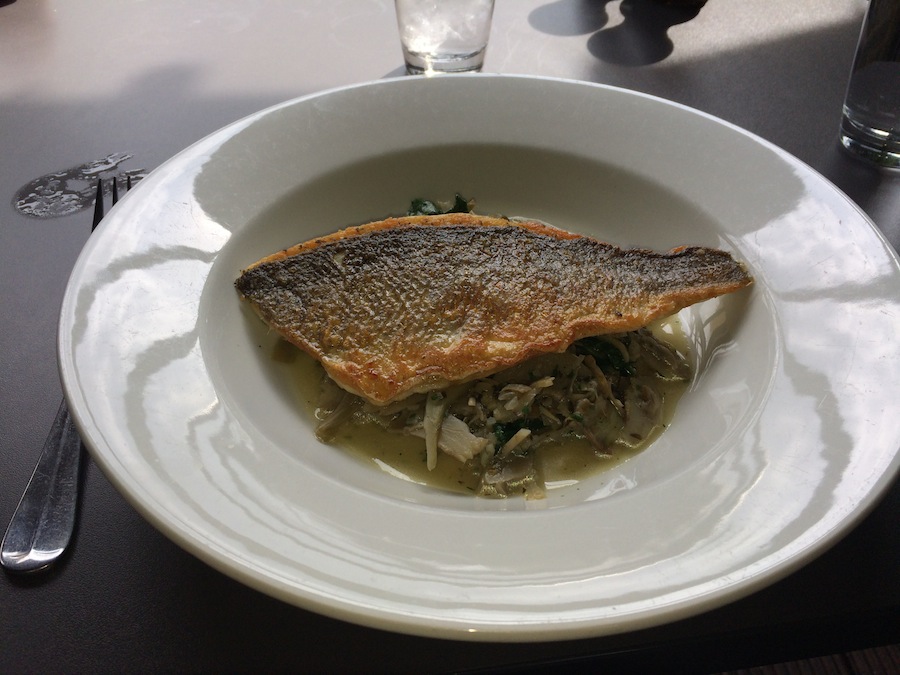 Cave-lady heaven - the salmon with artichokes and spinach at Century Club