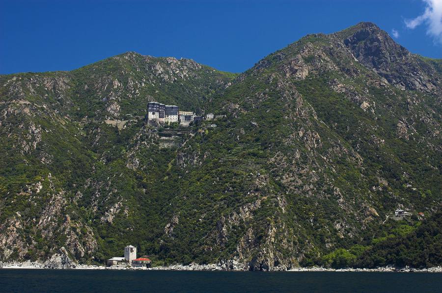 Mount Athos in Greece is home to 20 Eastern Orthodox monasteries.