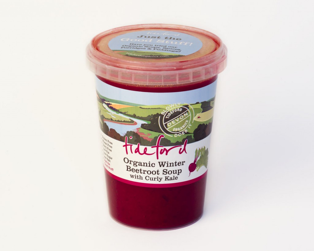 Tideford Organics Winter Beetroot Soup with Curly Kale as part of a clean eating regime