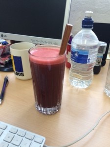 That'll be lunch sorted.oday's beet, carrot, kale, ginger, lemon, pear and apple creation