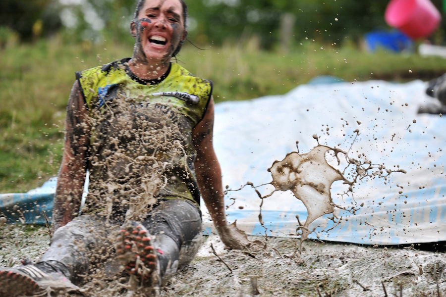 woman in mud