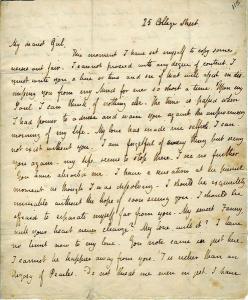 John Keats love letter to Fanny Brawne