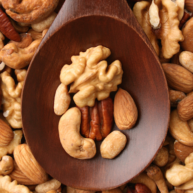 Nuts on a spoon, by Healthista.com