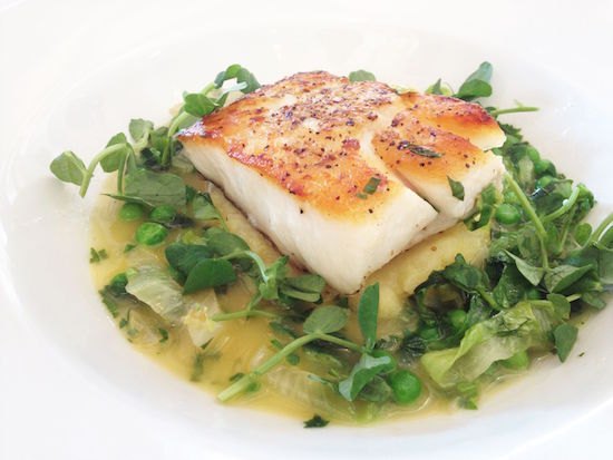 Rivington Grill cod with lovage and peas, Best healthy restaurants in London - Healthista Eats blogger Charlotte Dormon brings you her favourites this week, by Healthista.com