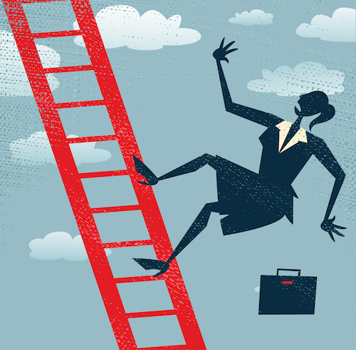 Woman falls of the Corporate Ladder, 8 weeks to achieving your goals blog: Week 6 and journalist Alice Hart-Davis learned that accepting changes is easier than fighting them, by Healthista.com