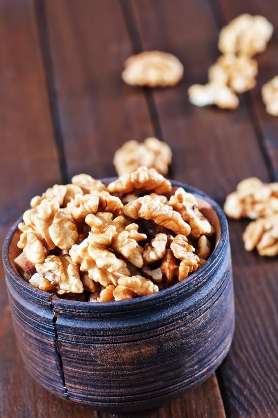 bowl of walnuts, top ten foods for fertility by healthista.com