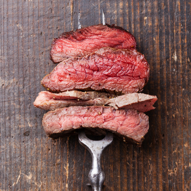 steak on fork, are you getting enough iron in your diet by healthista.com