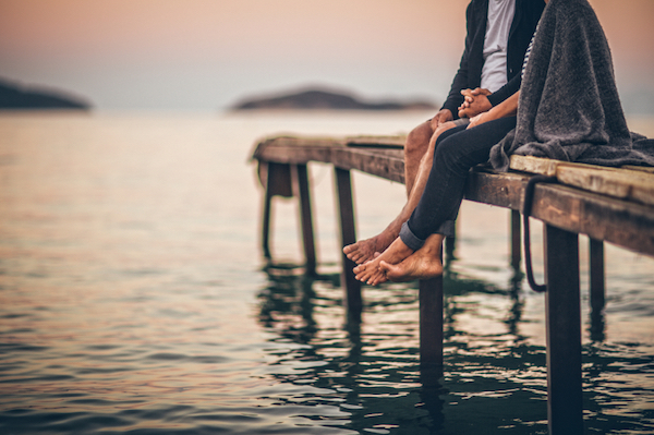 two people sitting on pier, The 6 C's of Happiness by Healthista.com