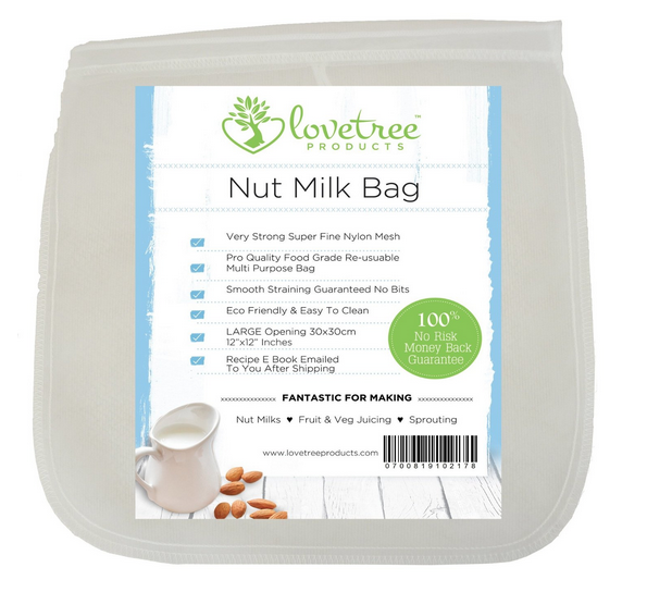 Nut Milk Bag, by Healthista.com