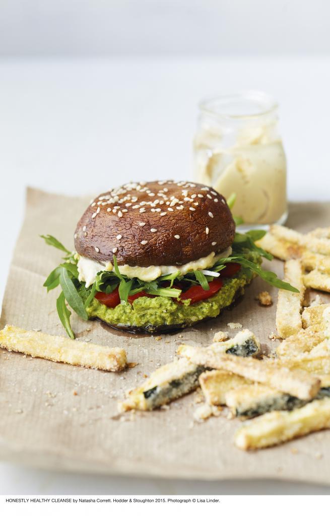 portobello burger, healthy detox recipes by healthista.com