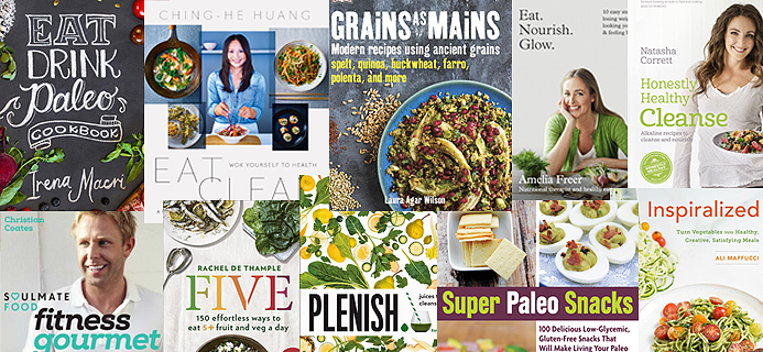 collage of cookbooks, best healthy cookbooks of the year by healthista.com