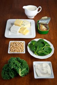 Calcium sources, pegan diet, by healthista.com