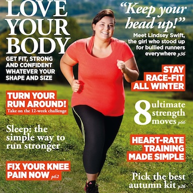 Women's Running magazine November cover, fat fit women, by healthista.com FEATURED