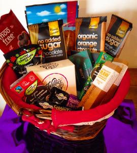 chocolate hamper, best vegan chocolate, by healthista.com