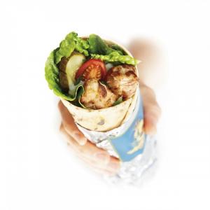 chicken wrap from LEON, heathly eats, by healthista