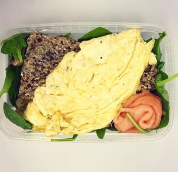 omelette and spinach we love fresh fitness food by Healthista