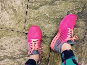 Pink trainers side view, fuzex review, by healthista