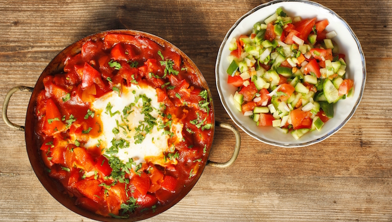 Shakshuka Main Post, Kick off your morning with this delicious heart healthy recipe by healthista.com