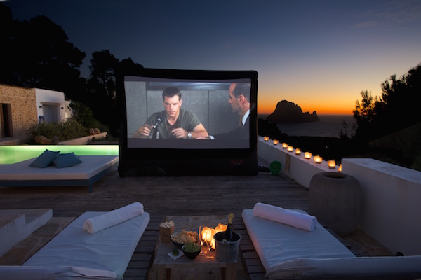 Private Cinema with Es Vedra in the background