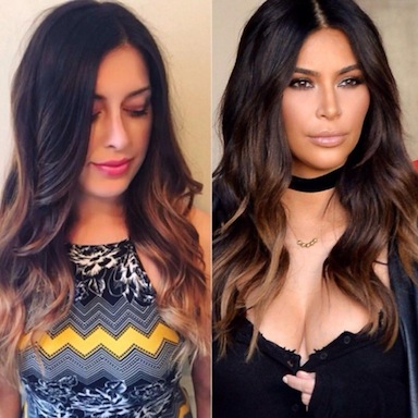 vicky and kim kardashian layage hair, layage review, by healthista