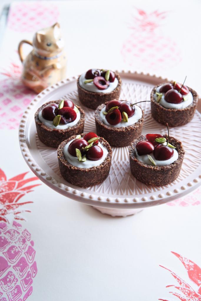 healthy dinner party-Coconut-cherry-tarts-Fearne-cotton-recipes-by-healthista.com