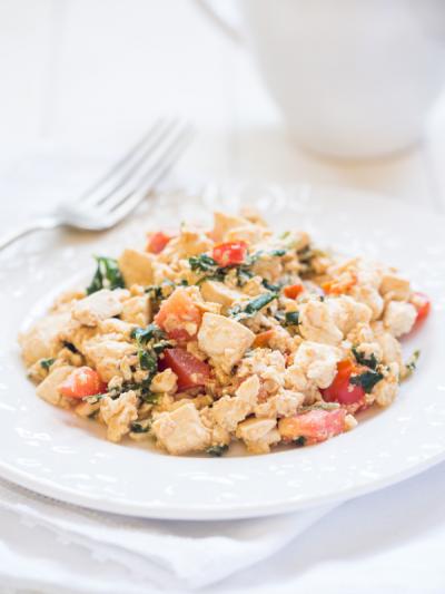 Tofu scrambled egg luxury holiday chic ibiza villa by healthista