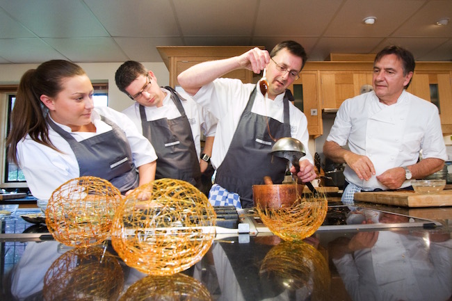 Mark cooking with RB, Raymond Blanc, by healthista.com