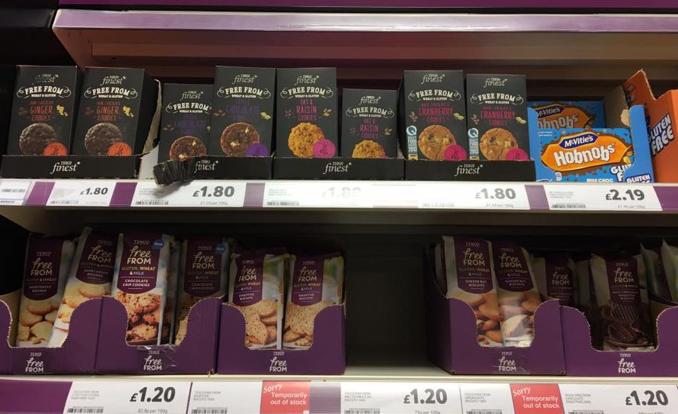 Tesco's free-from biscuit selection