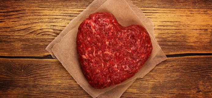 heart shaped meat, five reasons to eat dirty by healthista.com