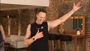 ian waite air guitar, REVIEW Shape & Tone with FitSteps DVD by Strictly Come Dancing stars Natalie Lowe & Ian Waite. by Healthista