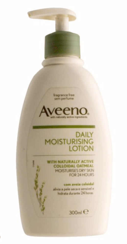 gym bag must haves. aveeno moisturiser