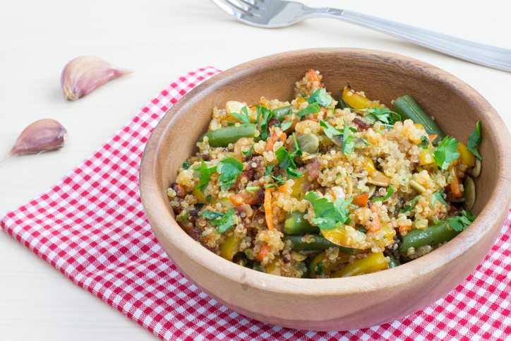 Vegetarian stir-fry with quinoa,top 10 tips simple tips to make sure you eat 10-a-day, by healthista.com