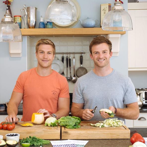 Myles and Giles, Review Mindful Chef healthy recipe box - ideal for new cooks, by healthista