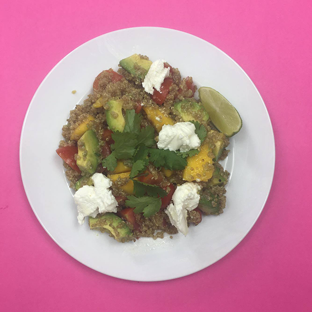 mango avocado quinoa photo from phone, Meat free monday recipe mango, avocado quinoa with a lime dressing by healthista