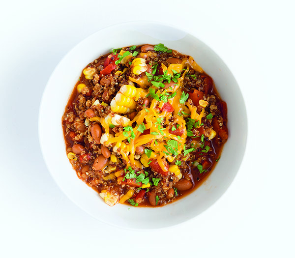 quinoa chilli, 5 easy grain bowl recipes, by healthista (4)